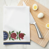 Jewish Al Netilat Yadayim Pomegranate Handwashing キッチンタオル (四つ折り)