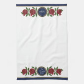 Jewish Al Netilat Yadayim Pomegranate Handwashing キッチンタオル (縦)