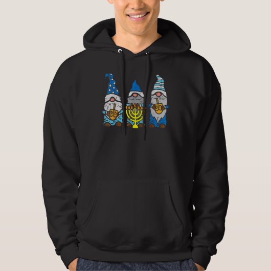 Jewish Gnomes Menorah Hanukkah Pajamas Chanukah PJ パーカ (正面)