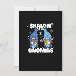 Jewish Hanukkah Menorah Dreidel Gnome Shalom To My 招待状