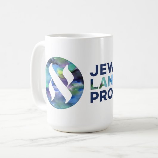 Jewish Language Project rectangle logo コーヒーマグカップ (正面左)