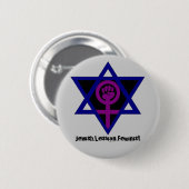 Jewish.Lesbian.Feminist 缶バッジ (正面&裏面)