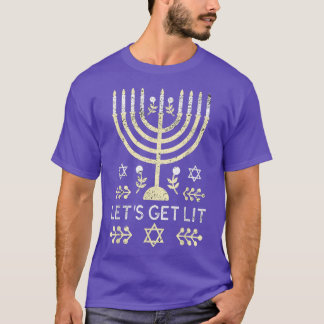 Jewish Menorah Funny Hanukkah T-Shirt Tシャツ