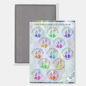 Jewish Sabbath Greetings Around the World Sticker マグネット (正面/裏面)