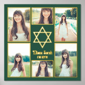Jewish Star of David自分の写真を追加6写真 箔ポスター (正面)