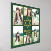 Jewish Star of David自分の写真を追加6写真 箔ポスター (レイダウン)