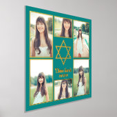 Jewish Star of David自分の写真を追加6写真 箔ポスター (レイダウン)