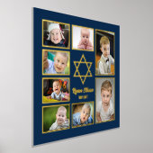 Jewish Star of David自分の写真を追加7写真 箔ポスター (レイダウン)