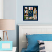 Jewish Star of David自分の写真を追加7写真 箔ポスター (インサイチュ (寝室))