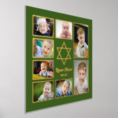 Jewish Star of David自分の写真を追加7写真 箔ポスター (レイダウン)