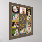 Jewish Star of David自分の写真を追加7写真 箔ポスター (レイダウン)