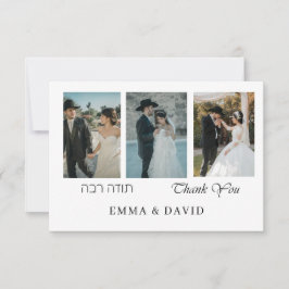 Jewish Wedding Photo Thank You Card サンキューカード