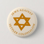 JEWS AGAINST COLONIALISM STAR Political  缶バッジ (正面)