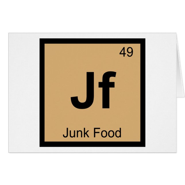 Jf - ジャンクフード化学周期表シンボル (正面横)