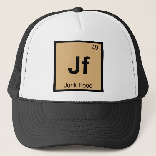 Jf - ジャンクフード化学周期表シンボル キャップ (正面)