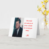 JFKおよびNOT頼引用文 カード (黄色い花)