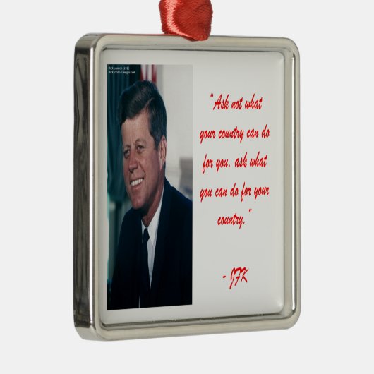 JFKおよびNOT頼引用文 メタルオーナメント (右)
