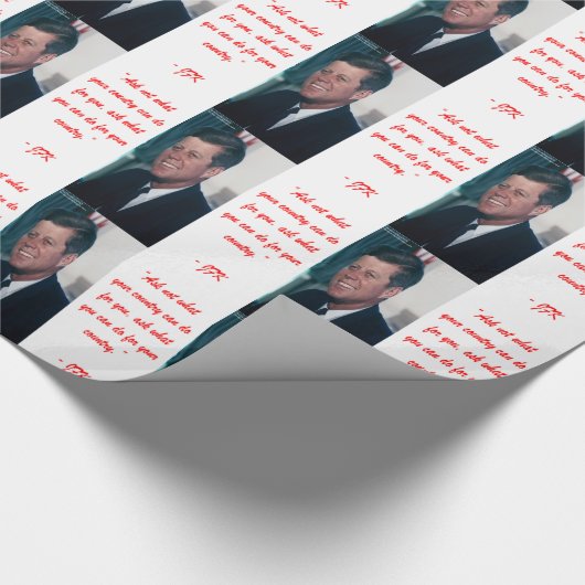 JFKおよびNOT頼引用文 ラッピングペーパー (角)
