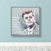 JFKと名言 キャンバスプリント (インサイチュ (ウッドフロア))