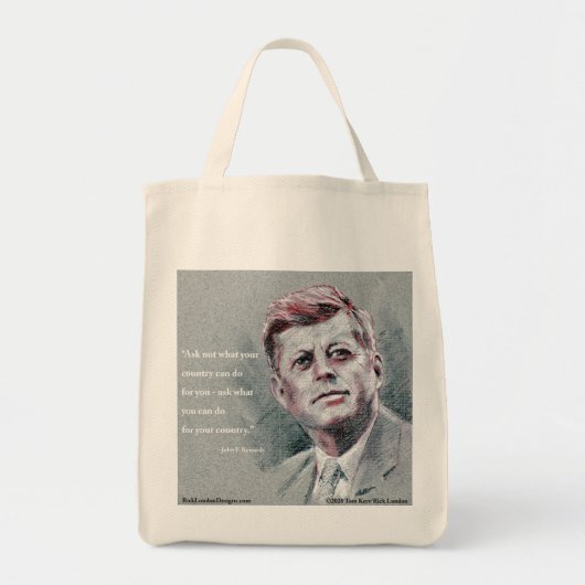 JFKと名言 トートバッグ (正面)