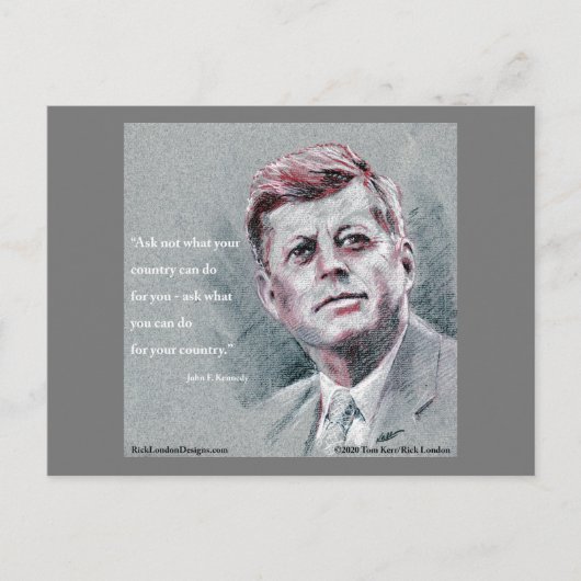 JFKと名言 ポストカード (正面)