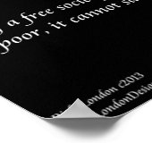 JFKと引用文の救金持ち/貧乏人ポスター ポスター (角)