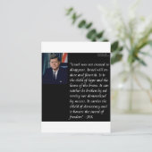 JFKと有名な引用文レイスラエル ポストカード (スタンド正面)