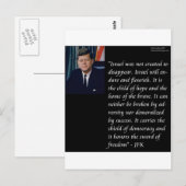 JFKと有名な引用文レイスラエル ポストカード (正面/裏面)