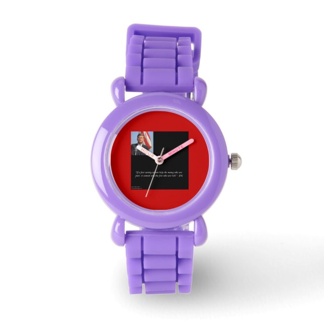 JFKの救リッチ/貧弱な引用文時計 腕時計 (正面)