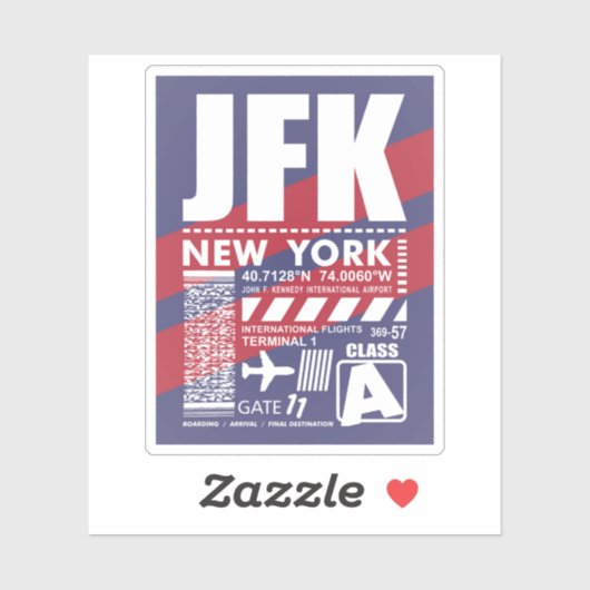 JFKエアポートニューヨーク シール (シート)