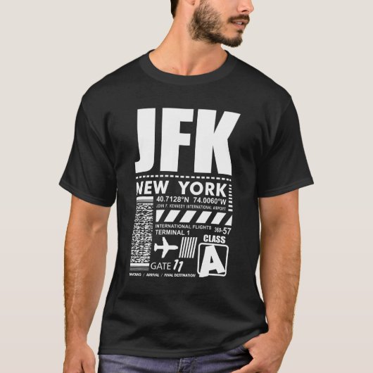 JFKエアポートニューヨーク Tシャツ (正面)