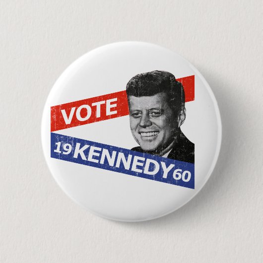 JFKケネディの選挙 缶バッジ (正面)