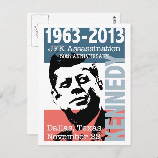 JFKケネディ暗殺記念日1963 - 2013 ポストカード (正面/裏面)