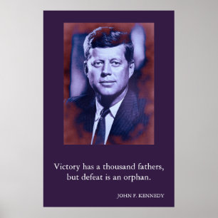 JFKジョン・F・ケネディ引用文勝利 ポスター
