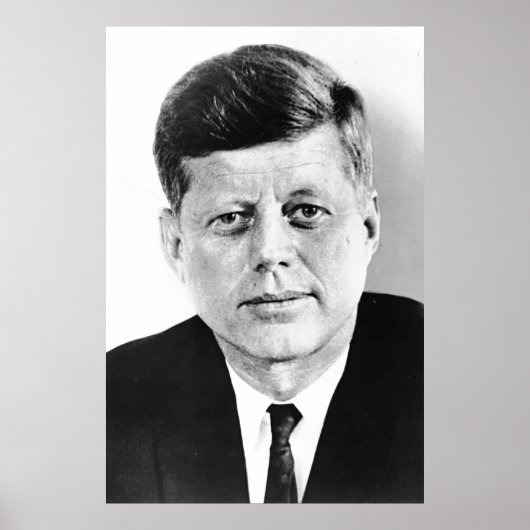 JFKジョン・F・ケネディ米白黒大統領 ポスター (正面)