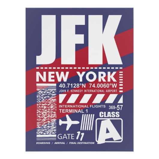 JFKニューヨーク空港 ポスター (正面)