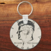 JFKハーフドルのキーリング キーホルダー (正面)