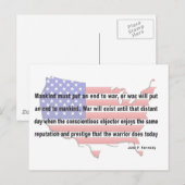 JFKピース引用文 ポストカード (正面/裏面)