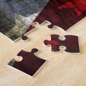 JFK動揺してデザイン付き米国国旗の引用文 ジグソーパズル (側面)