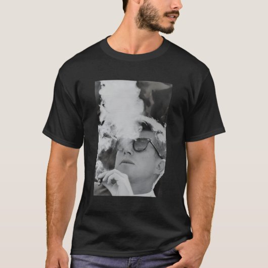 Jfk喫煙Shades John F Kennedy President Tシャツ (正面)