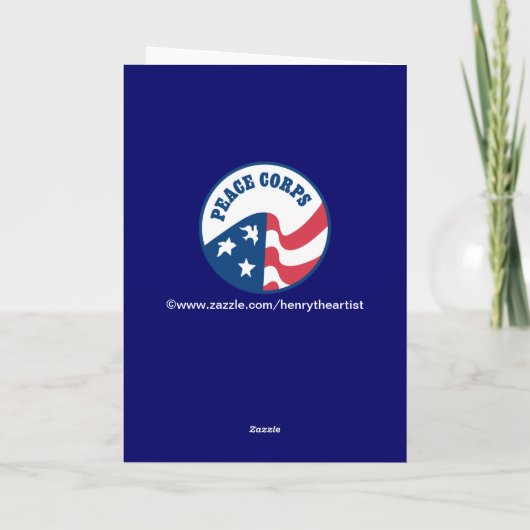 JFK平和部隊の割り当てグリーティングカード カード (裏面)