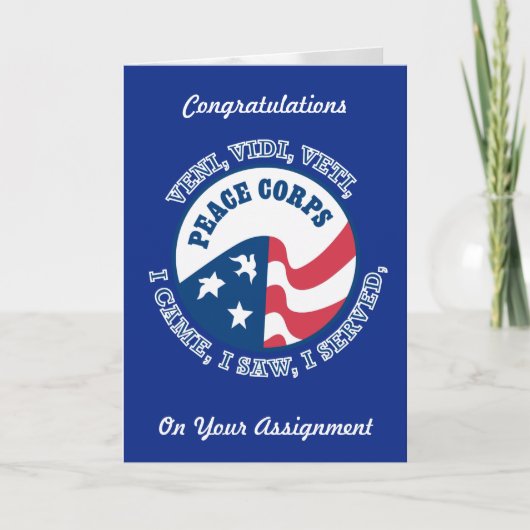 JFK平和部隊の割り当てグリーティングカード カード (正面)