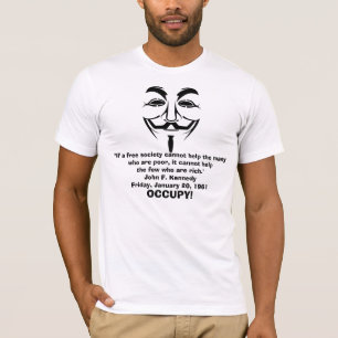 JFK引用文の匿名Tシャツを占領 Tシャツ