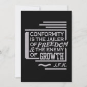 JFK引用文招待 招待状 (正面)