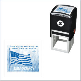 JFK引用文民主主義アメリカ国旗デザイン セルフインキングスタンプ