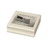 JFK引用文民主主義アメリカ国旗デザイン ラバースタンプ (スタンプ)