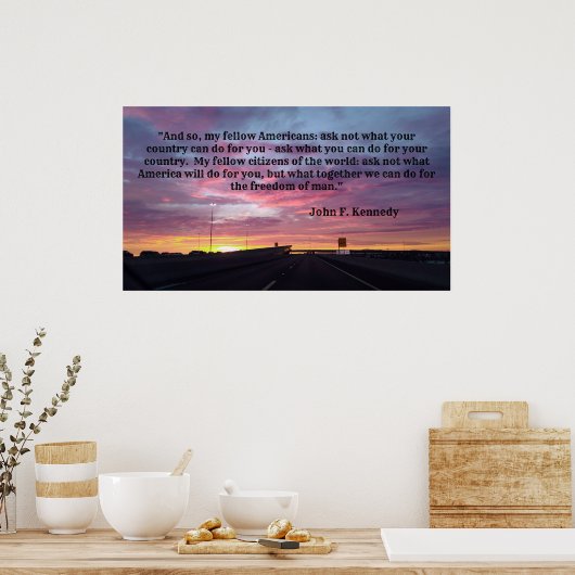 JFK引用文 ポスター (キッチン)