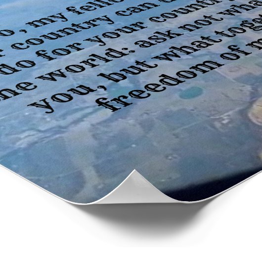 JFK引用文 ポスター (角)