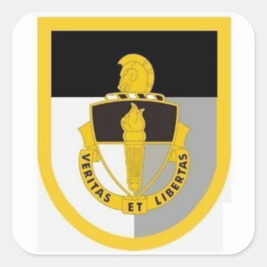 JFK特殊戦訓練センターフラッシュステッカー スクエアシール (正面)