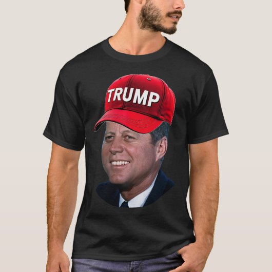 Jfk着用トランプハットおもしろいジョンFケネディミームGr Tシャツ (正面)
